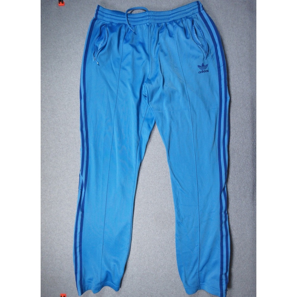 Vintage Adidas Track Pants Mens Large Blue 3 Stripe Firebird Y2K Casual